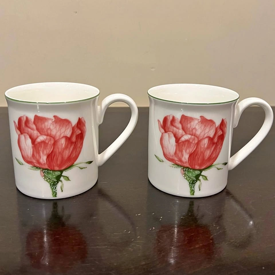 Villeroy & Boch Flora Wild Rose Set of 2 Coffee Mugs