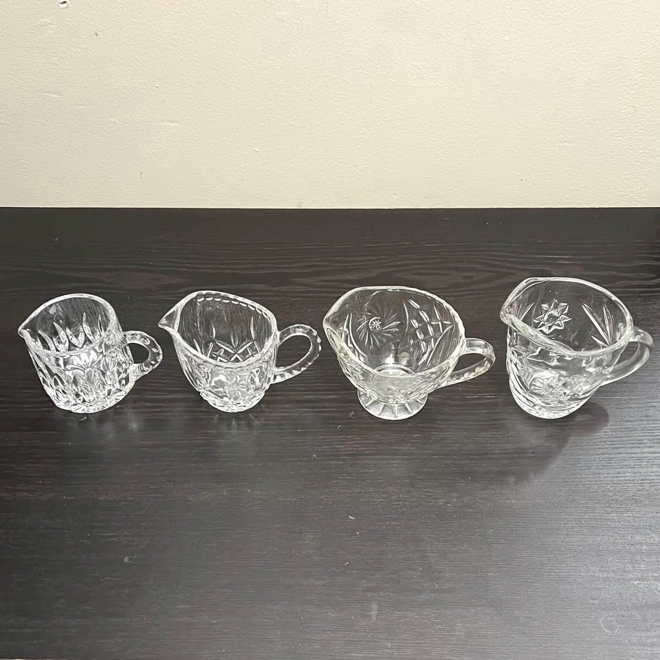 Various Vintage Crystal Creamer Pitcher /Anchor Hocking / Gorham - photo 2