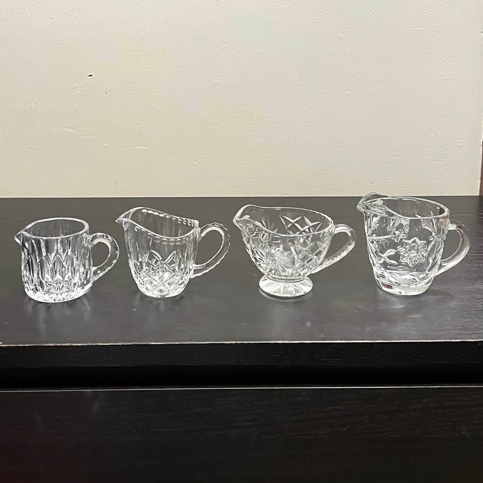 Various Vintage Crystal Creamer Pitcher /Anchor Hocking / Gorham - photo 3