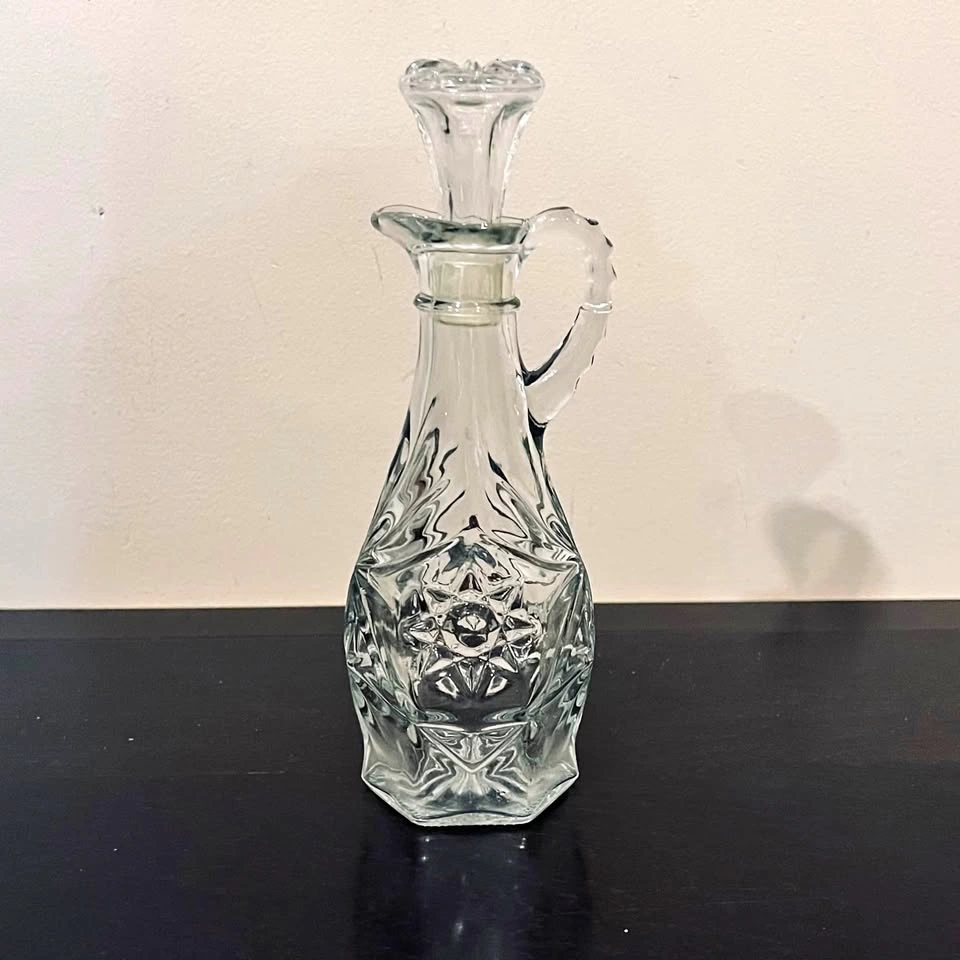 Anchor Hocking Star of David 8” Vinegar or Oil Cruet
