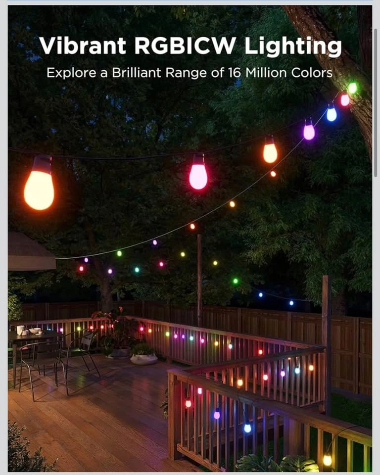 Govee S14 Smart Outdoor String Lights 96ft RGBIC WiFi - photo 2