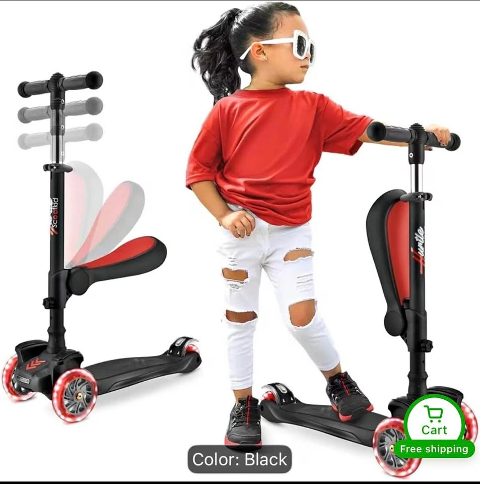 Brand New - Hurtle 3-Wheeled Scooter for Kids with Wheel LED Lig