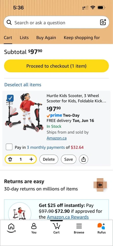 Brand New - Hurtle 3-Wheeled Scooter for Kids with Wheel LED Lig - photo 2