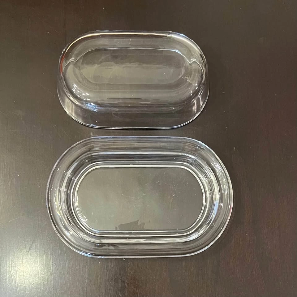 Butter Dish Glass Butter Plate with Lid - photo 2