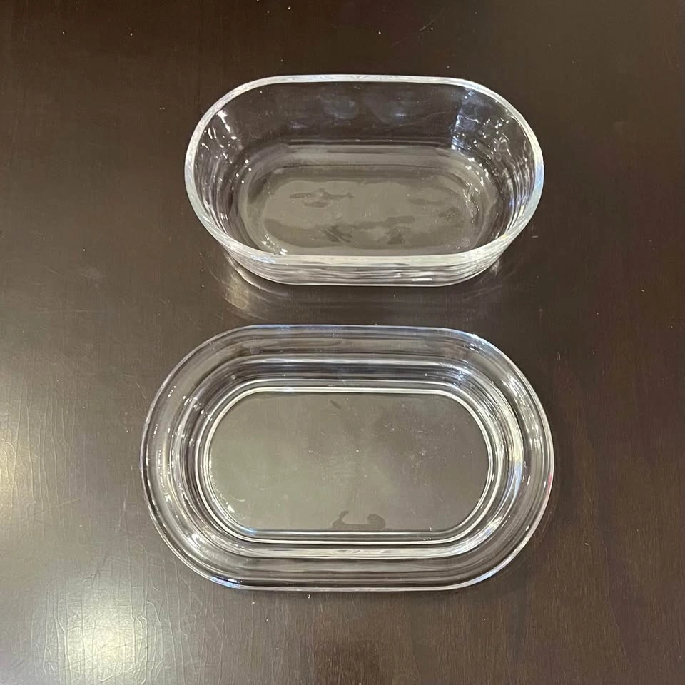 Butter Dish Glass Butter Plate with Lid - photo 3