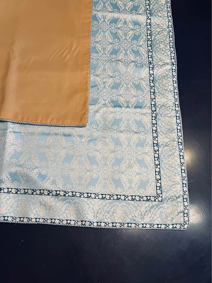 Luxury Persian Silk TERMEH Square Tablecloth 1x1m - photo 5