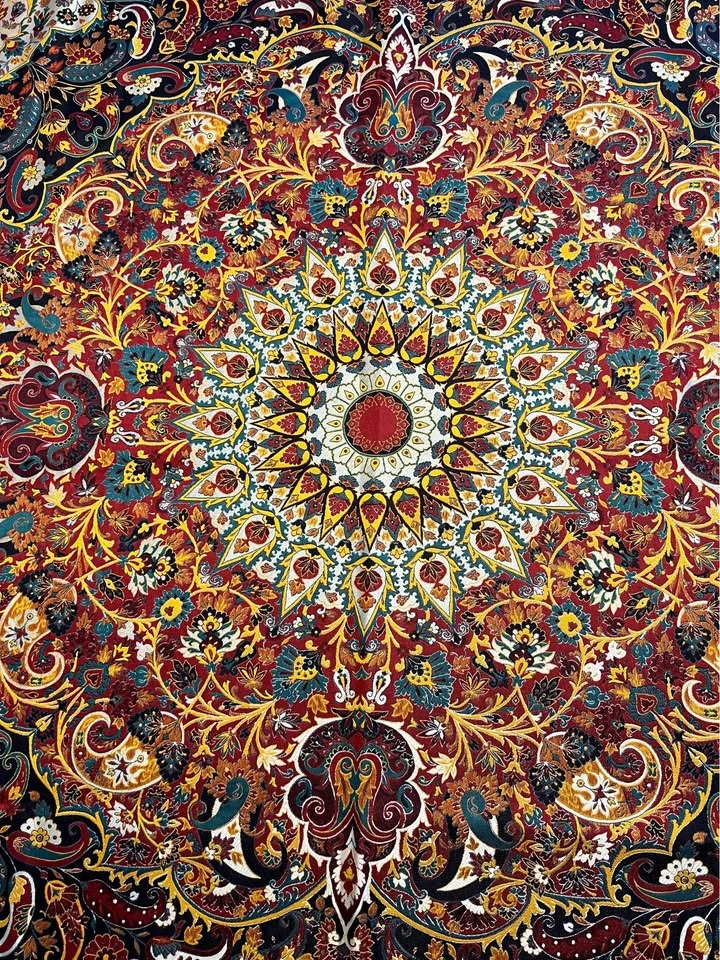 New Luxury Persian Silk TERMEH Square Tablecloth 1x1 Meter - photo 3