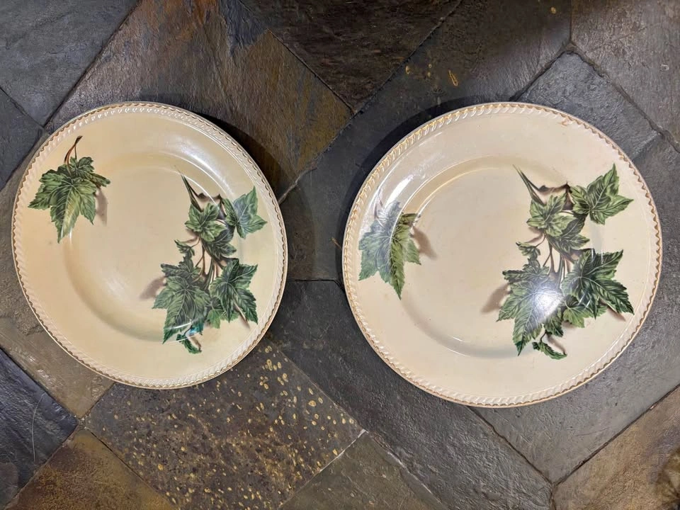 Vintage 9” Portland Pottery (2) Cobridge Earthenware 1950’s