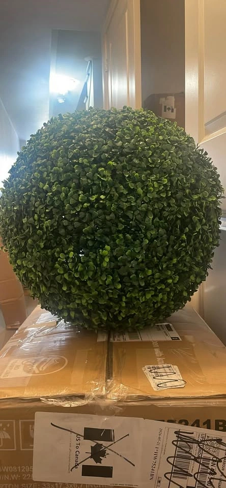 NEW Set of 2 Artificial Boxwood Topiary Balls 15.7" - photo 5