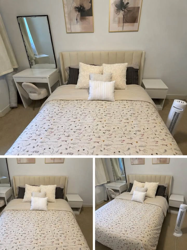 Queen Bed Frame + 10” Mattress Bundle – Excellent Condition - photo 3