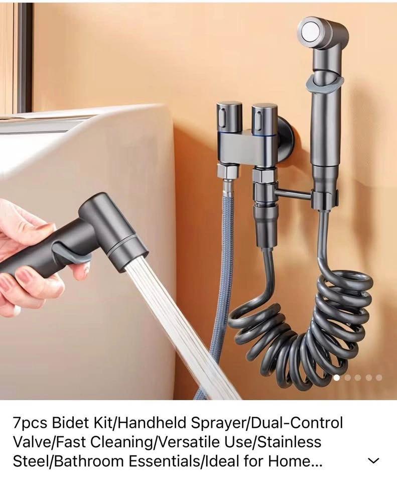 7pcs Stainless Steel Handheld Bidet Sprayer Kit - photo 2