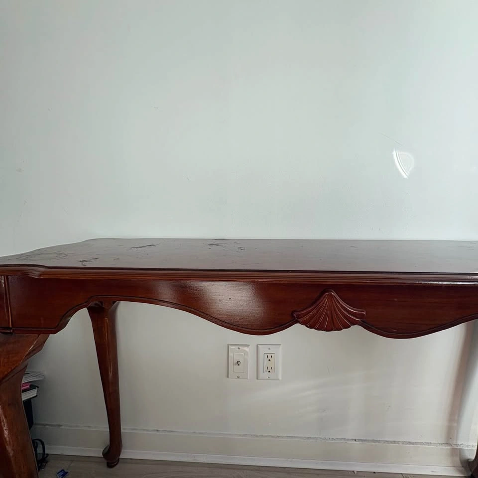 Victorian Cherry Wood Console Table - photo 2