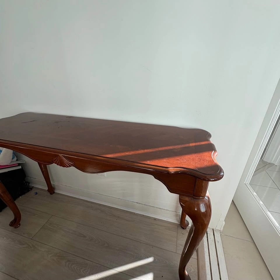 Victorian Cherry Wood Console Table - photo 3