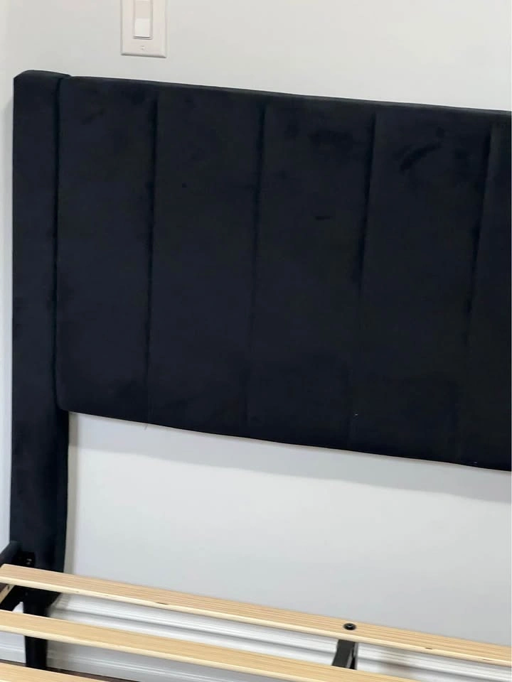 King Size Cleo Velvet Platform Bed + Douglas Mattress - photo 4
