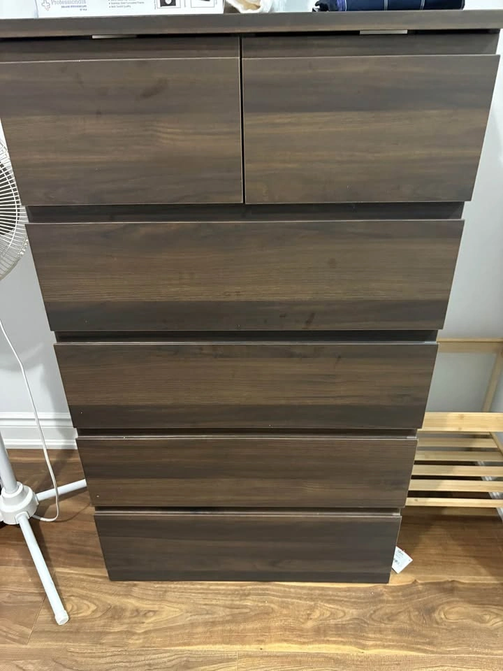IKEA STORKLINTA 6-Drawer Dresser – Dark Brown/Oak Effect - photo 2