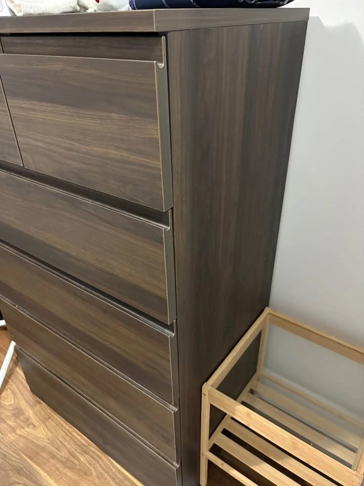 IKEA STORKLINTA 6-Drawer Dresser – Dark Brown/Oak Effect - photo 3