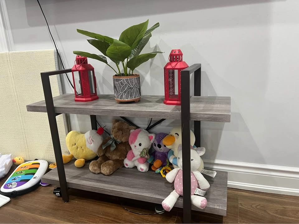 Modern 2-Tier Shelf / Console Table – Very Good Condition - photo 4