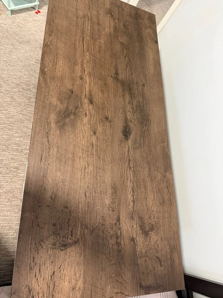 Modern Wood and White Computer Desk - photo 4