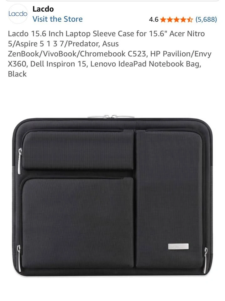 Lacdo 15.6 Inch Laptop Sleeve Case - photo 2