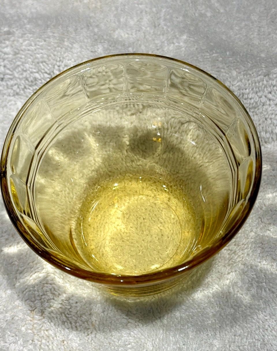 Fortecrisa Mexico 1950s Set of 9 Amber Gold Glass Custard Cups - photo 4