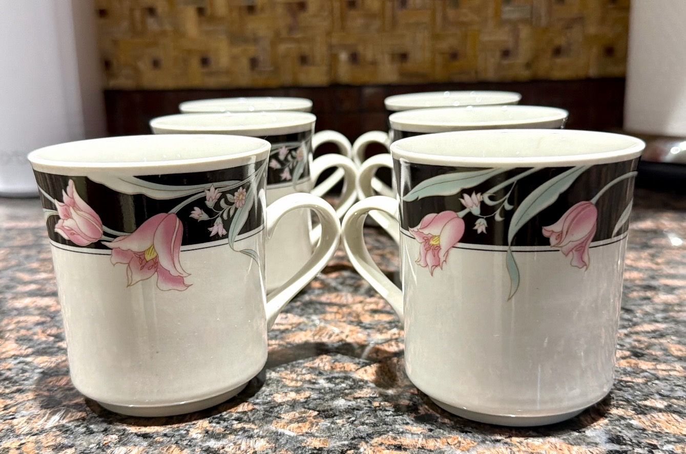 China Pearl Serena Coffee Cups-Set of 6-1988 Vintage - photo 2
