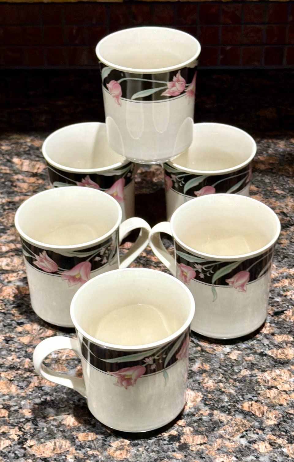 China Pearl Serena Coffee Cups-Set of 6-1988 Vintage - photo 3
