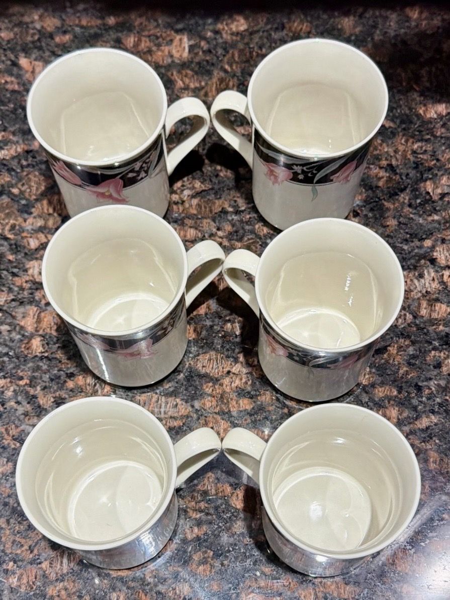 China Pearl Serena Coffee Cups-Set of 6-1988 Vintage - photo 5
