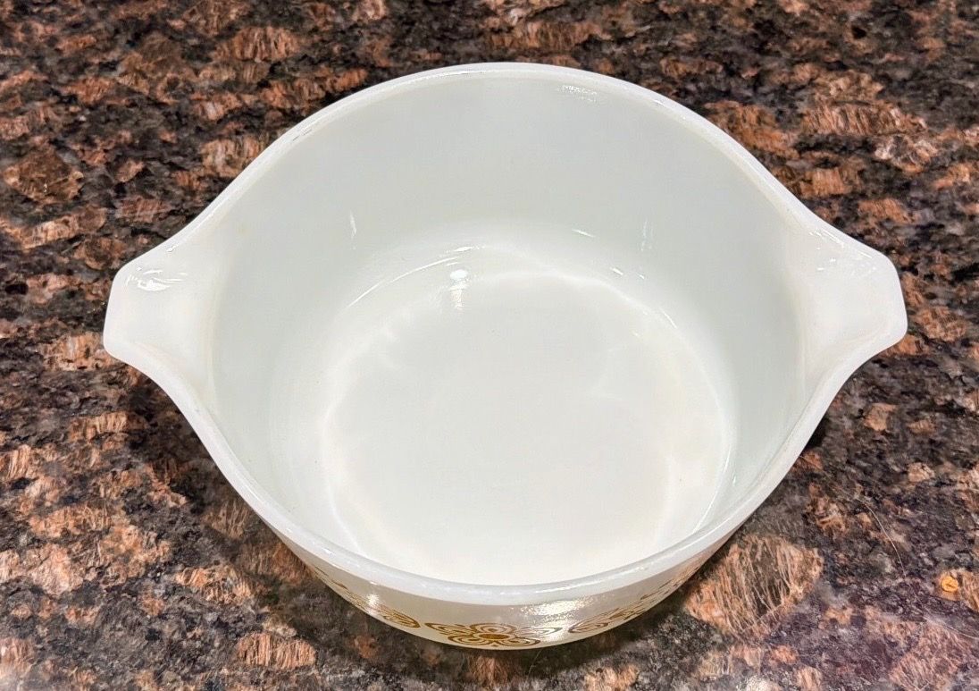 Pyrex Casserole Baking Dish Butterfly Gold 1.5 Pint - photo 2