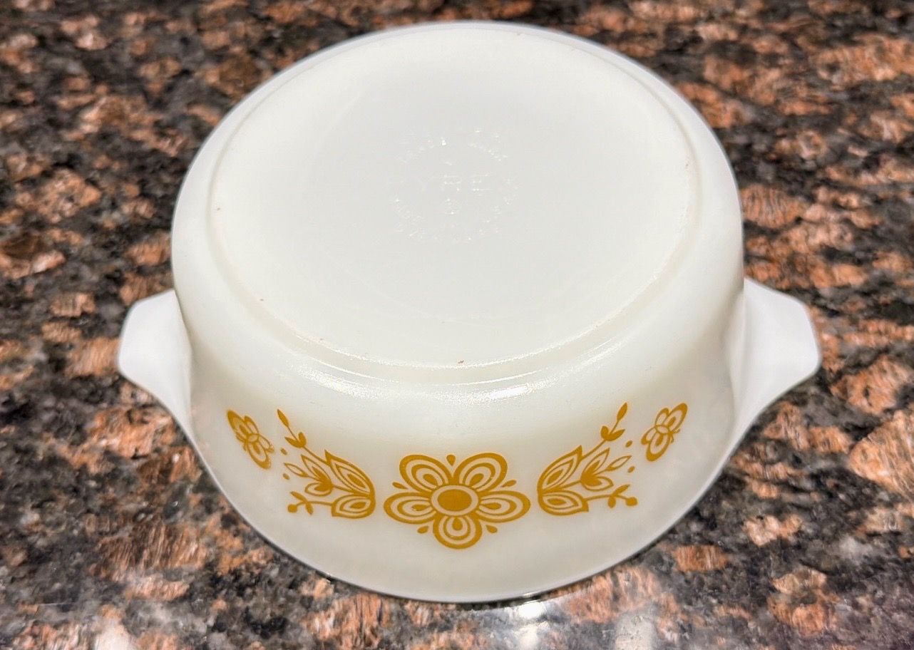 Pyrex Casserole Baking Dish Butterfly Gold 1.5 Pint - photo 5