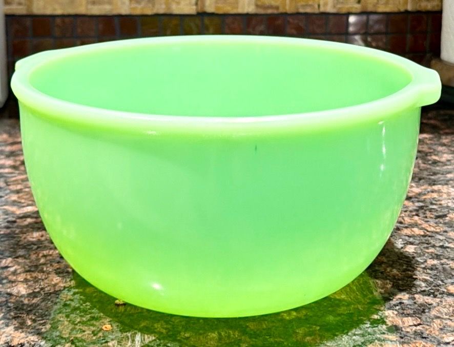 Sunbeam Jadeite Mixing Bowl Large with handles and Lid - photo 2