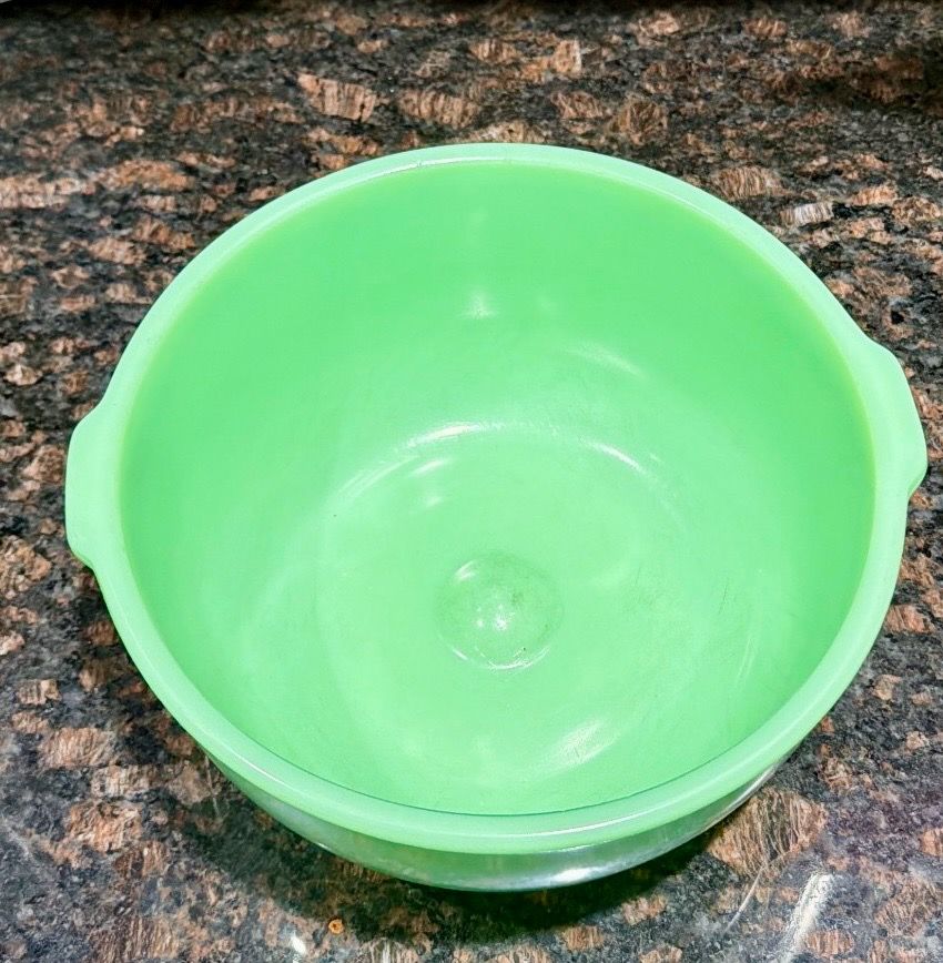 Sunbeam Jadeite Mixing Bowl Large with handles and Lid - photo 3