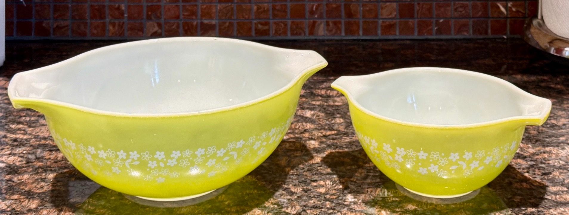 Pyrex Cinderella Spring Blossom Nesting Bowls Set of 2