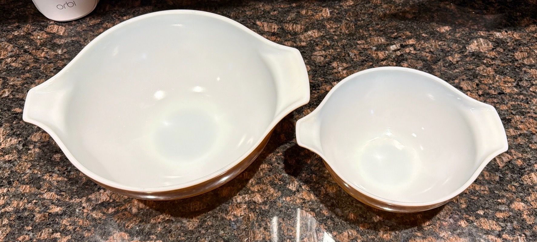 Vintage Pyrex Cinderella Ombré Butterscotch Bowls #444 & #442 - photo 2