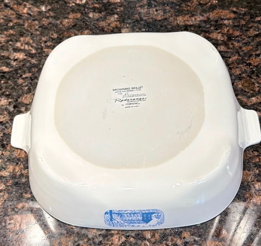 Vintage 1970s Corning Ware Browning Skillet - Blue Colonial - photo 3