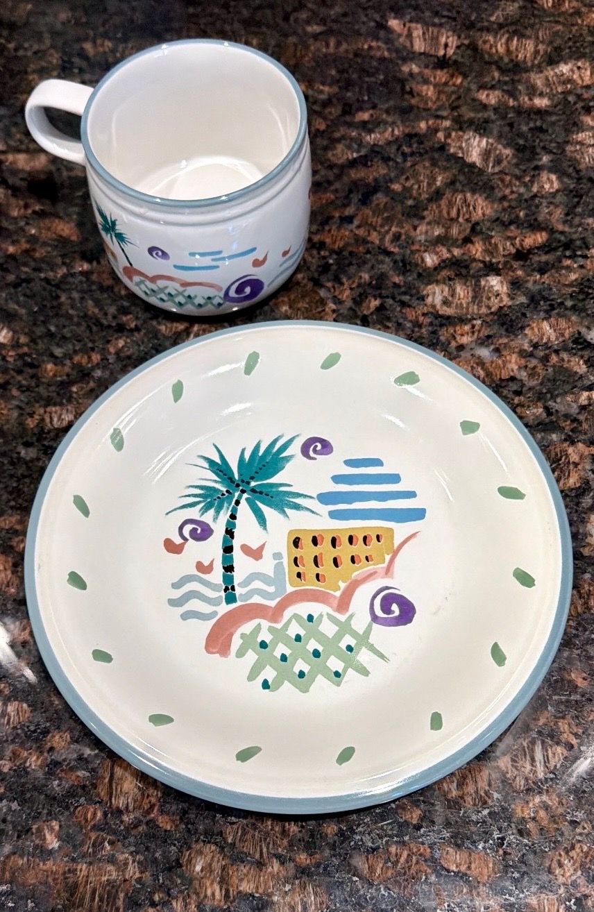 Vintage Studio Nova Island Breeze Mugs and Salad Plates - photo 2