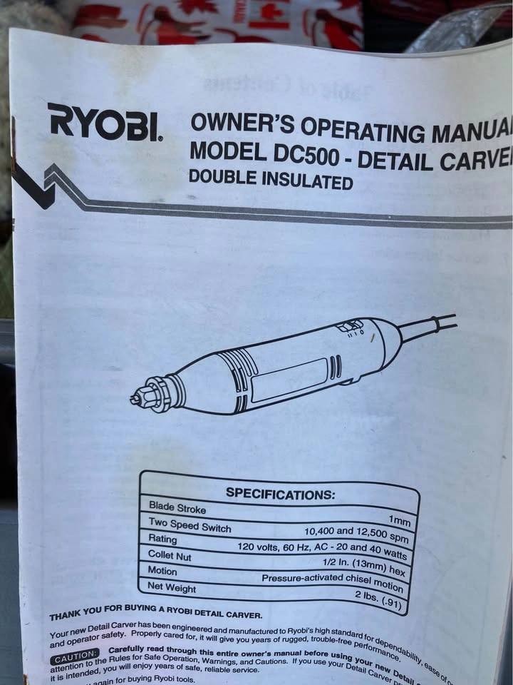 Ryobi Detail Carver Model DC 500 - photo 2