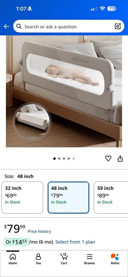 Toddler Bed Rails NEW