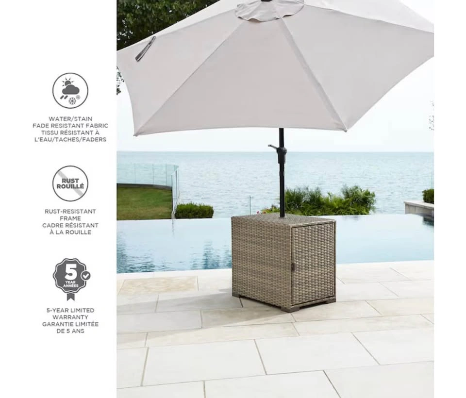 New CANVAS Bala Rectangle Outdoor Patio Side Table - photo 3