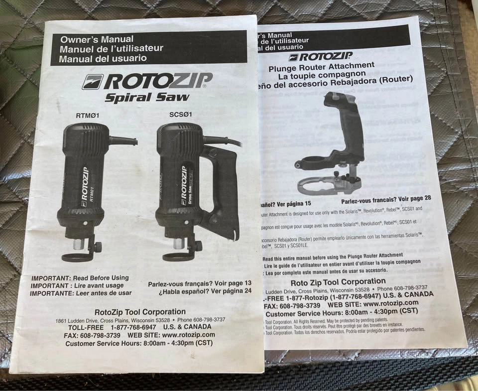 Rotozip Spiral Saw & Plunge Router Attachment - photo 2