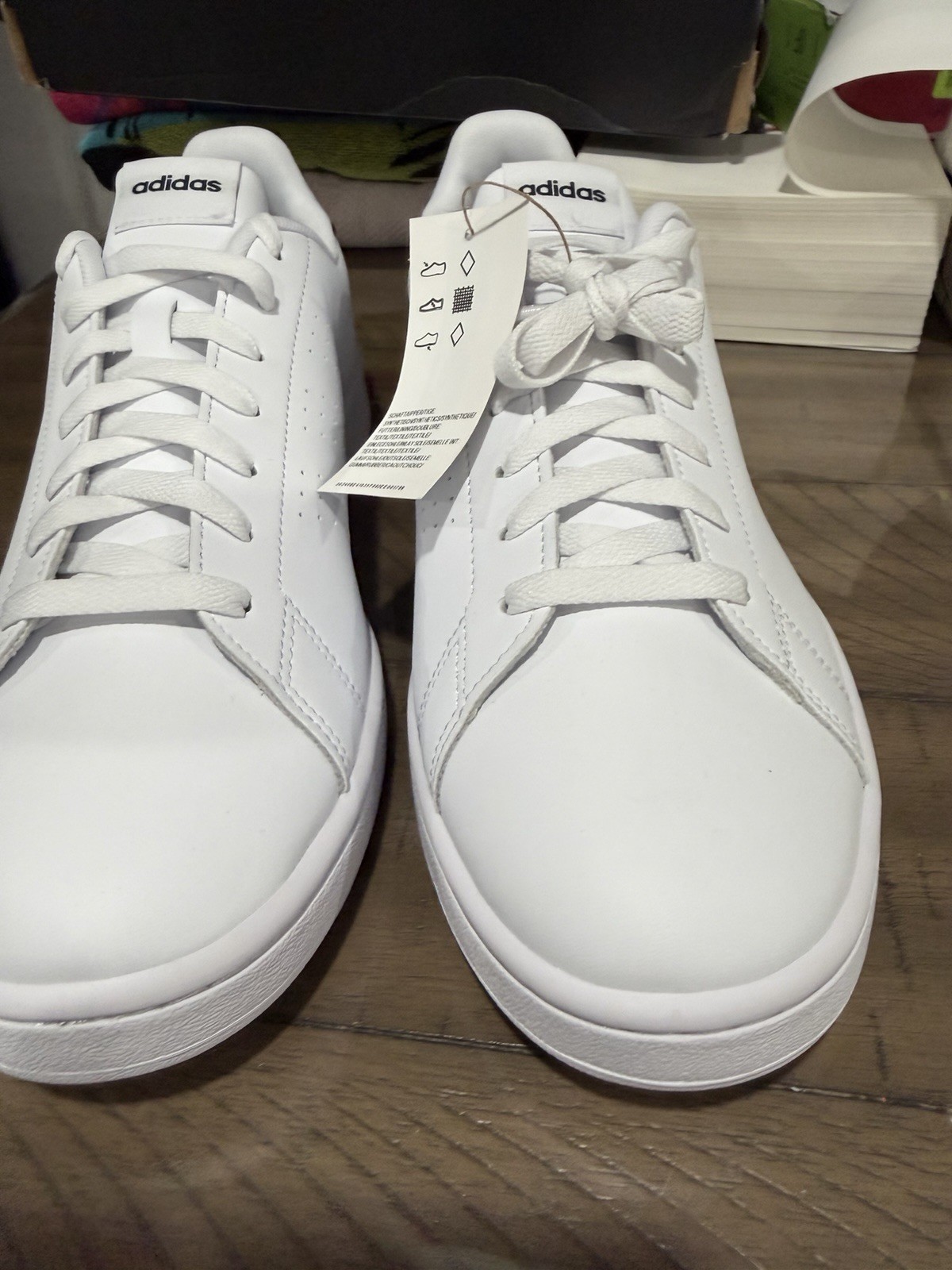 adidas Cloudfoam Advantage White/Navy Low Top Men’s Sneakers - photo 2