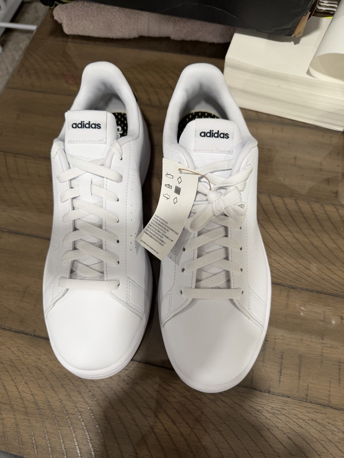 adidas Cloudfoam Advantage White/Navy Low Top Men’s Sneakers - photo 3
