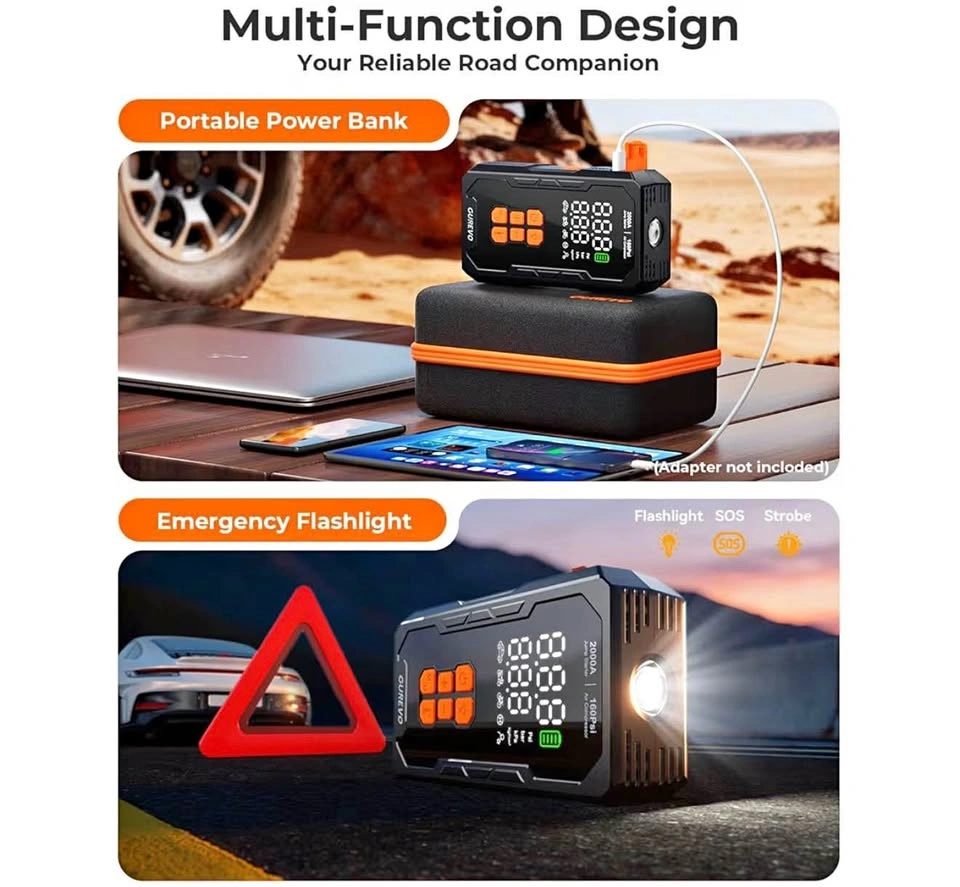 Portable Jump Starter with Air Compressor