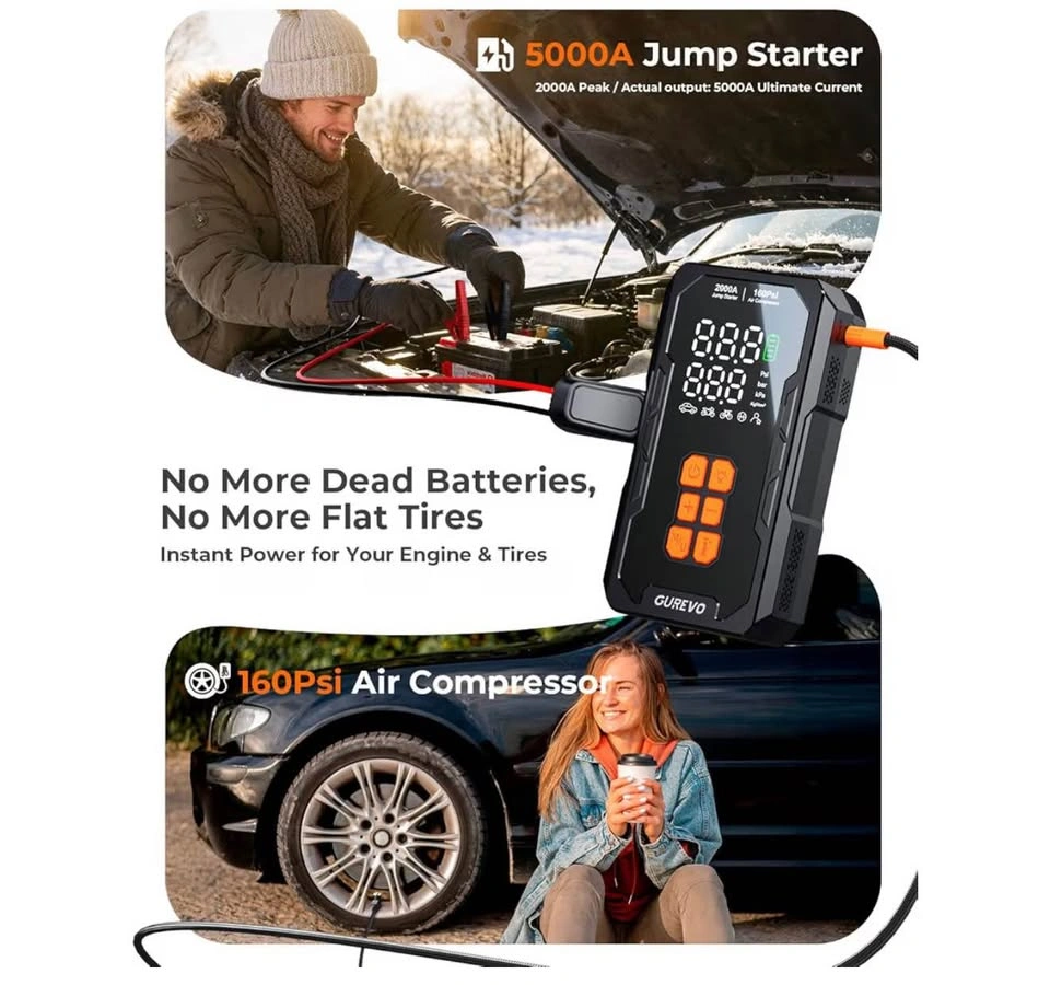 Portable Jump Starter with Air Compressor - photo 3
