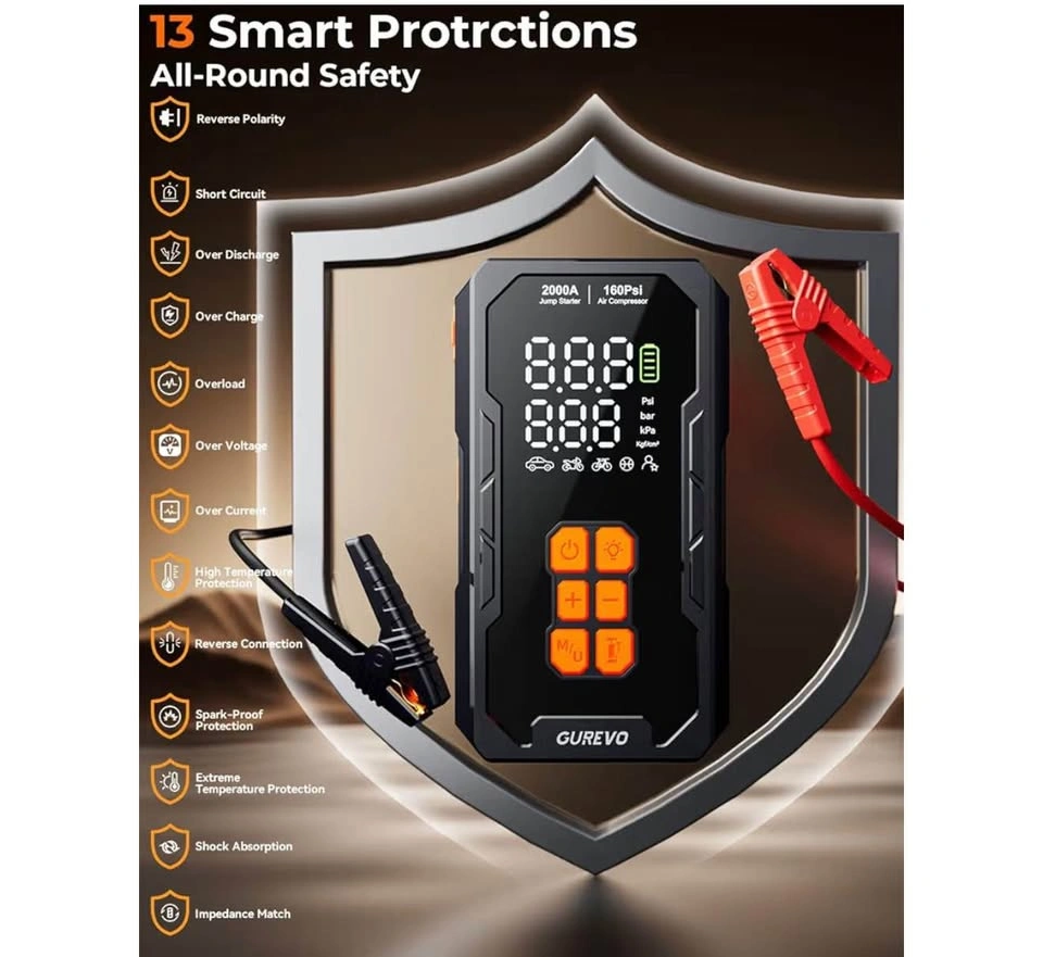 Portable Jump Starter with Air Compressor - photo 5