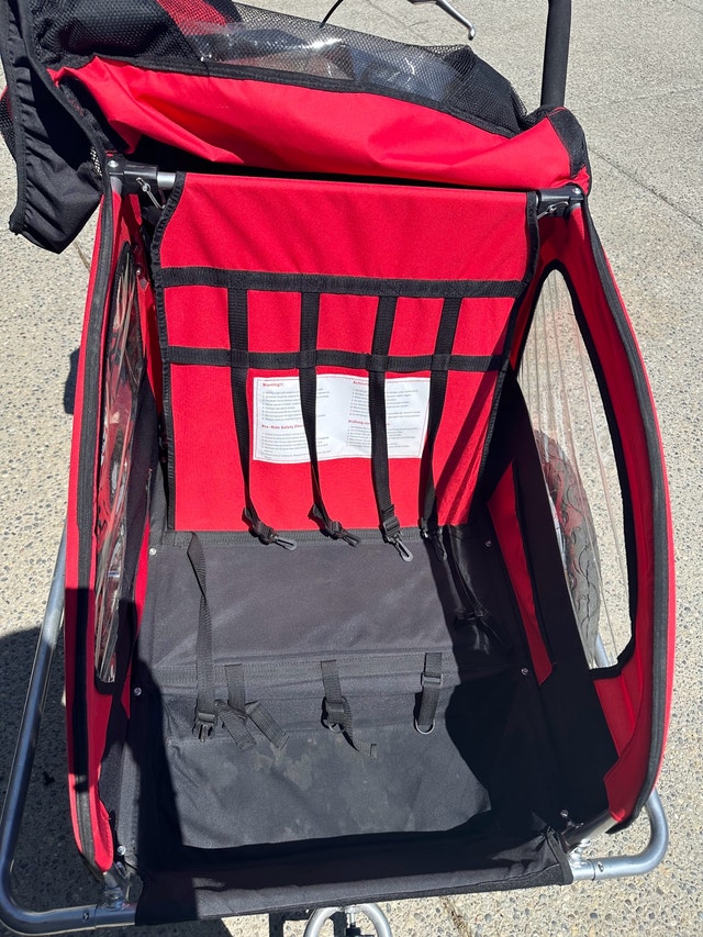 2in1 stroller bike trailer for 2 kids with storage - photo 2