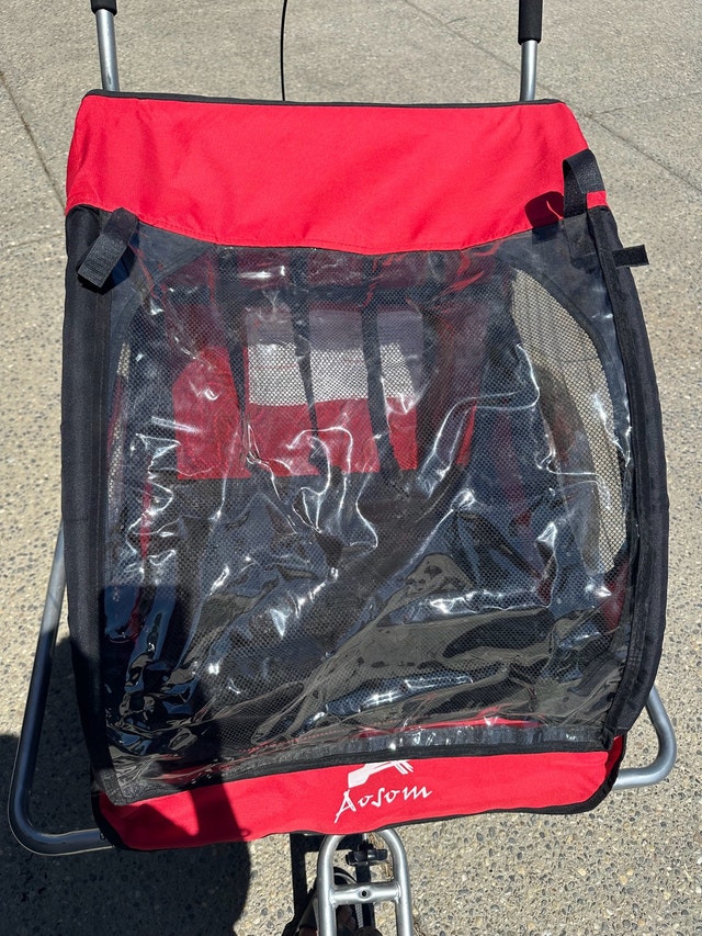 2in1 stroller bike trailer for 2 kids with storage - photo 4