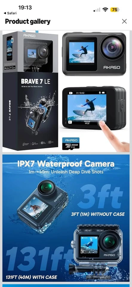 AKASO Brave 7 LE Action Camera with Accessories - photo 4