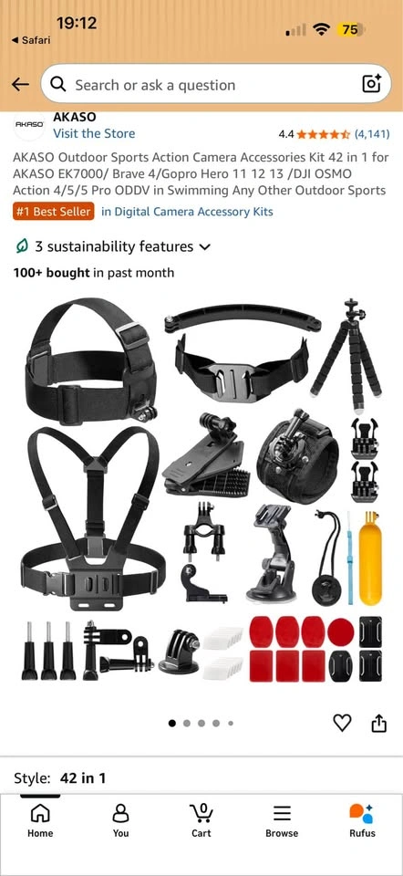 AKASO Brave 7 LE Action Camera with Accessories - photo 5
