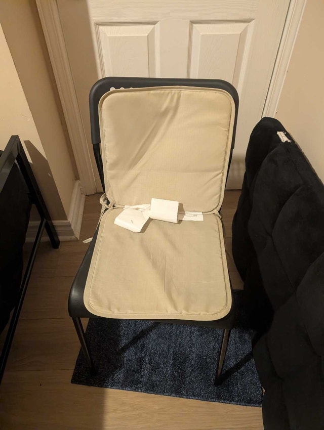 IKEA chair (black plastic with holes) - photo 2
