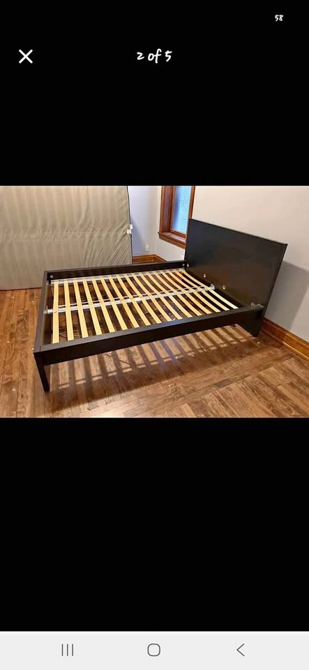 Black IKEA queen size bed